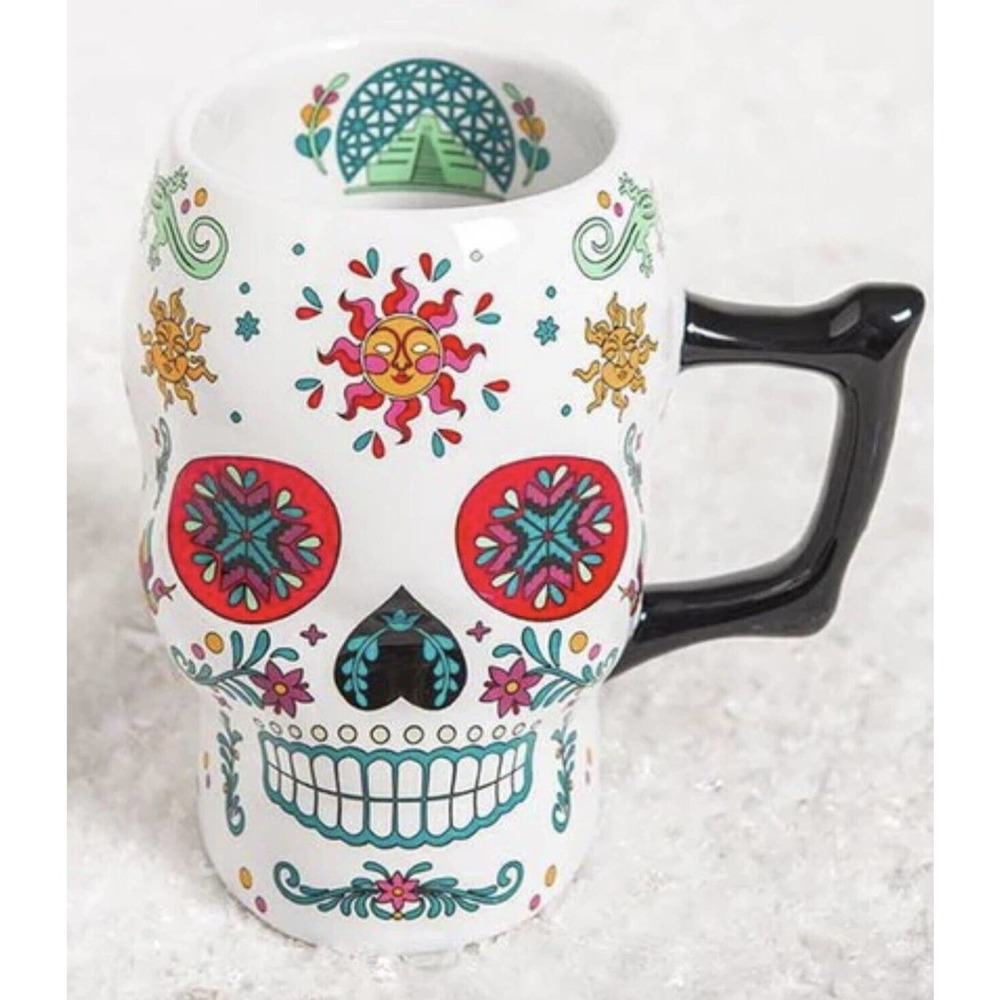 NWT DISNEY COCO MOVIE SUGAR SKULL Decorative Cup MEXICO TEA COFFEE Ceramic